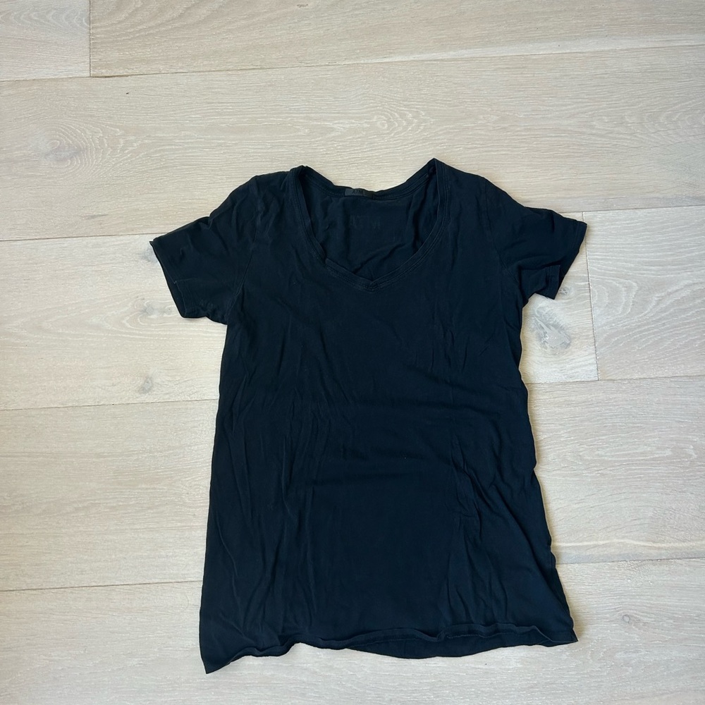 ATM Black V-Neck Tee